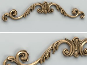 резной декор горизонтальный 008 3D Модель