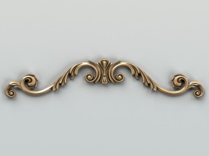 carved decor horizontal 008 3D 모델