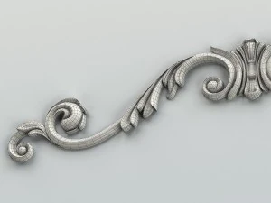 carved decor horizontal 008 3D Model