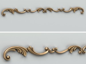 carved decor horizontal 009 3D मॉडल