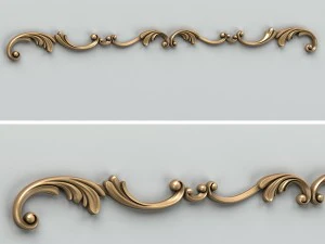decora&ccedil;&atilde;o esculpida horizontal 009 Modelo 3D