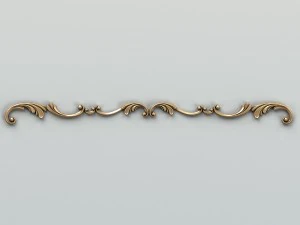 carved decor horizontal 009 3D Model