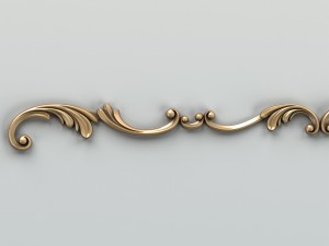 carved decor horizontal 009 3D Model