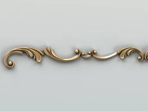 carved decor horizontal 009 3D Model