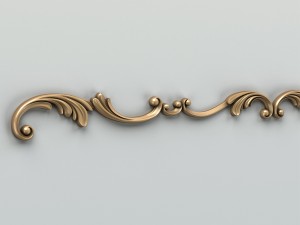 carved decor horizontal 009 3D Model