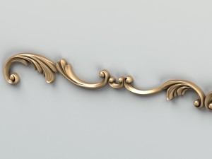 carved decor horizontal 009 3D Model