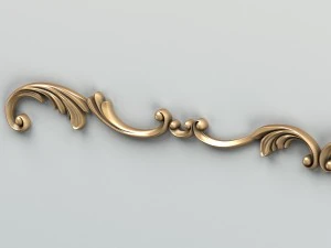 carved decor horizontal 009 3D Model