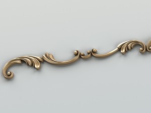 carved decor horizontal 009 3D Model
