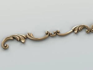 carved decor horizontal 009 3D Model