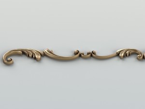 carved decor horizontal 009 3D Model