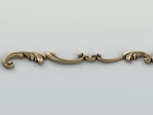 carved decor horizontal 009 3D Model