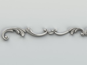 carved decor horizontal 009 3D Model