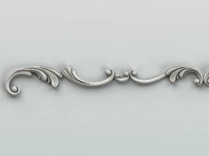 carved decor horizontal 009 3D Model