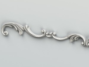 carved decor horizontal 009 3D Model