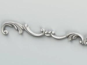 carved decor horizontal 009 3D Model