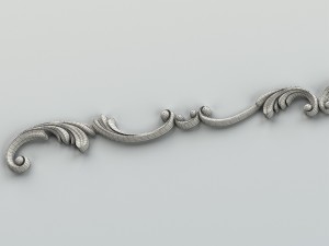 carved decor horizontal 009 3D Model