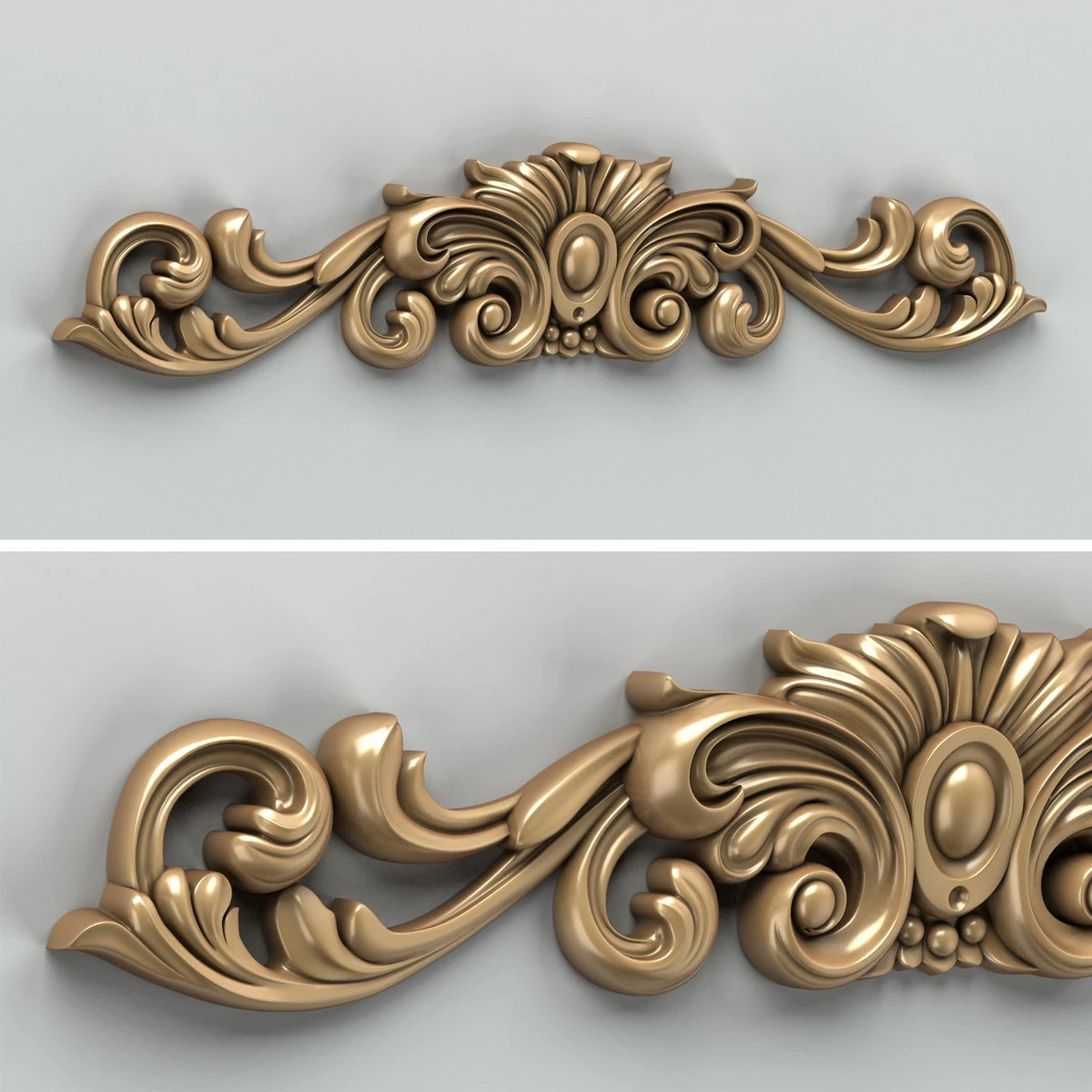 carved decor horizontal 010 3D Model .c4d .max .obj .3ds .fbx .stl .blend 