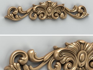 carved decor horizontal 010 3D मॉडल