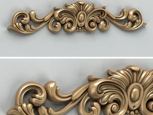 decora&ccedil;&atilde;o esculpida horizontal 010 Modelo 3D