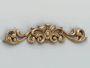 carved decor horizontal 010 3D Model