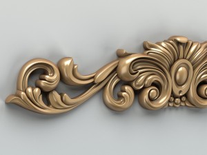 carved decor horizontal 010 3D Модель