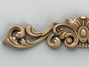 carved decor horizontal 010 3D Модель