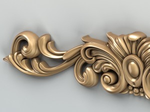 carved decor horizontal 010 3D Модель