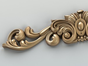 carved decor horizontal 010 3D Модель