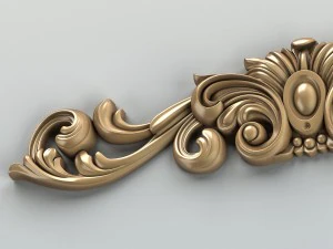 carved decor horizontal 010 3D Model