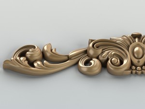 carved decor horizontal 010 3D Модель