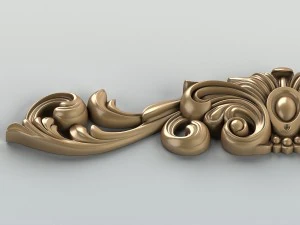 carved decor horizontal 010 3D Model