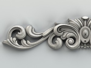 carved decor horizontal 010 3D Модель