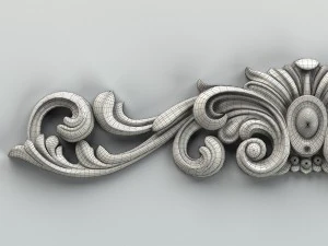 carved decor horizontal 010 3D Model
