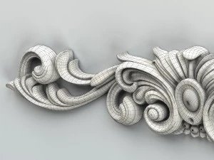 carved decor horizontal 010 3D Model