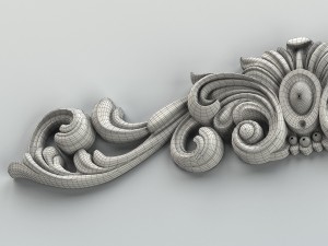carved decor horizontal 010 3D Модель