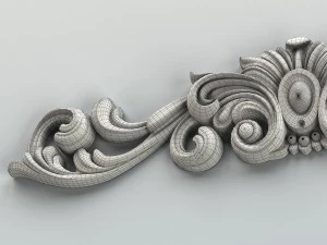 carved decor horizontal 010 3D Model
