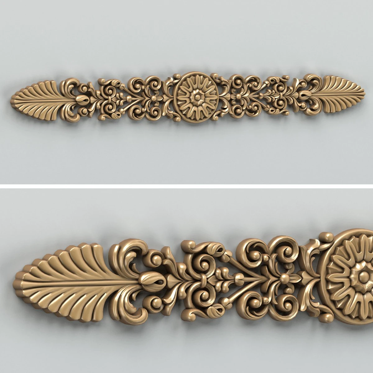 carved decor horizontal 011 3D Model .c4d .max .obj .3ds .fbx .stl .blend 
