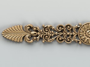 carved decor horizontal 011 3D Model
