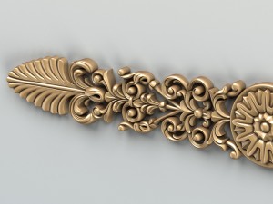 carved decor horizontal 011 3D Model