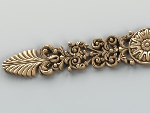 carved decor horizontal 011 3D Model