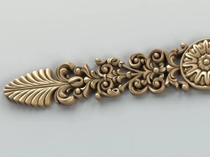carved decor horizontal 011 3D Model
