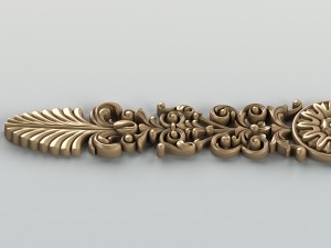 carved decor horizontal 011 3D Model