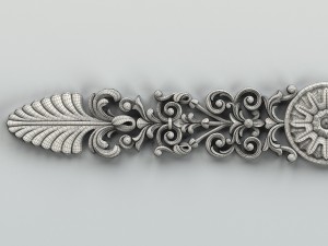 carved decor horizontal 011 3D Model