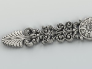carved decor horizontal 011 3D Model