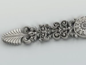 carved decor horizontal 011 3D Model
