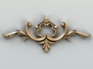 carved decor horizontal 012 3D Model