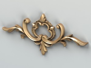 carved decor horizontal 012 3D-Modell