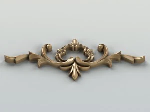 carved decor horizontal 012 3D Model