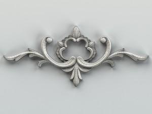 carved decor horizontal 012 3D-Modell