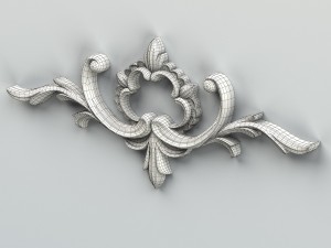 carved decor horizontal 012 3D-Modell